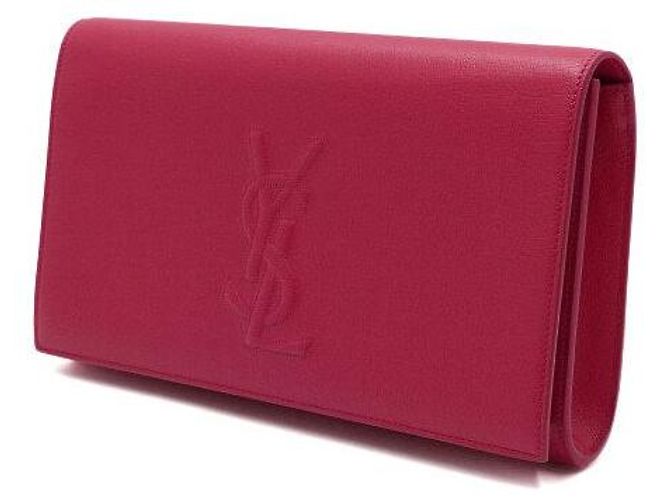 Saint Laurent Borsa a pochette con patta Monogram Rosa - vista 2