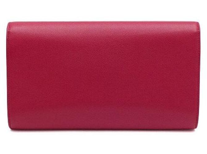 Saint Laurent Borsa a pochette con patta Monogram Rosa - vista 4