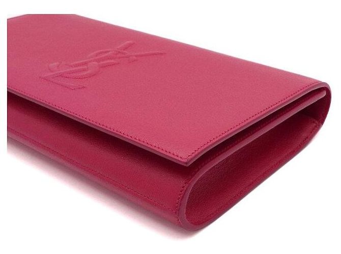 Saint Laurent Borsa a pochette con patta Monogram Rosa - vista 9