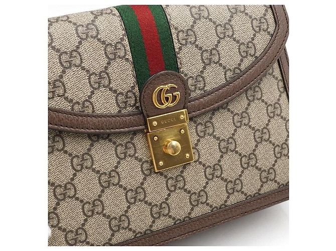 Gucci Borsa Ophidia GG Supreme Small Top Handle Bag Tote e Borsa a Tracolla Marrone - vista 10