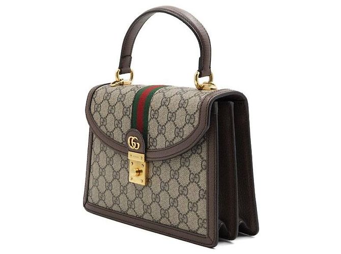 Gucci Borsa Ophidia GG Supreme Small Top Handle Bag Tote e Borsa a Tracolla Marrone - vista 2