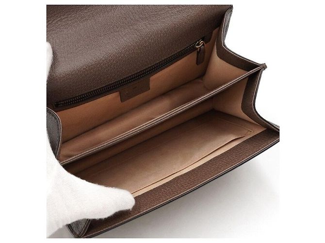 Gucci Borsa Ophidia GG Supreme Small Top Handle Bag Tote e Borsa a Tracolla Marrone - vista 5