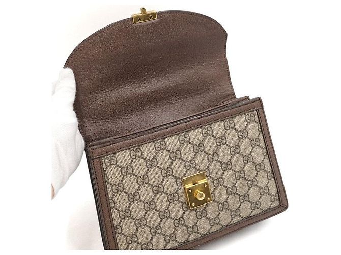 Gucci Borsa Ophidia GG Supreme Small Top Handle Bag Tote e Borsa a Tracolla Marrone - vista 7