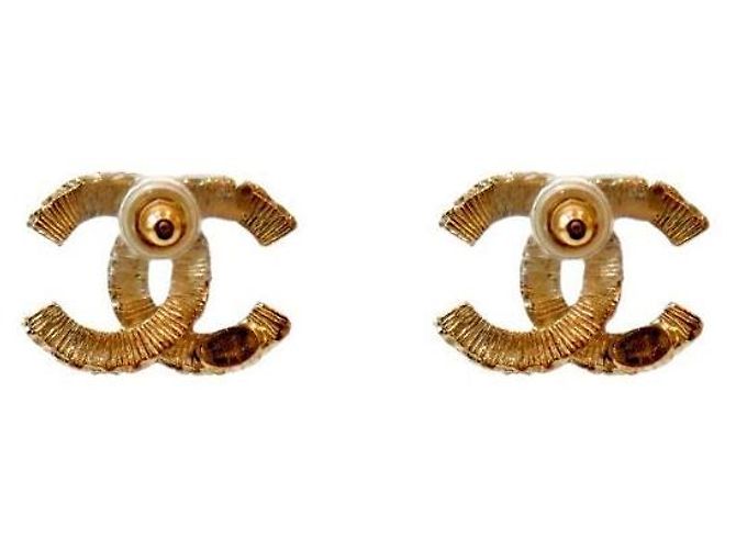 Chanel Black CC Gold Earrings - view 3