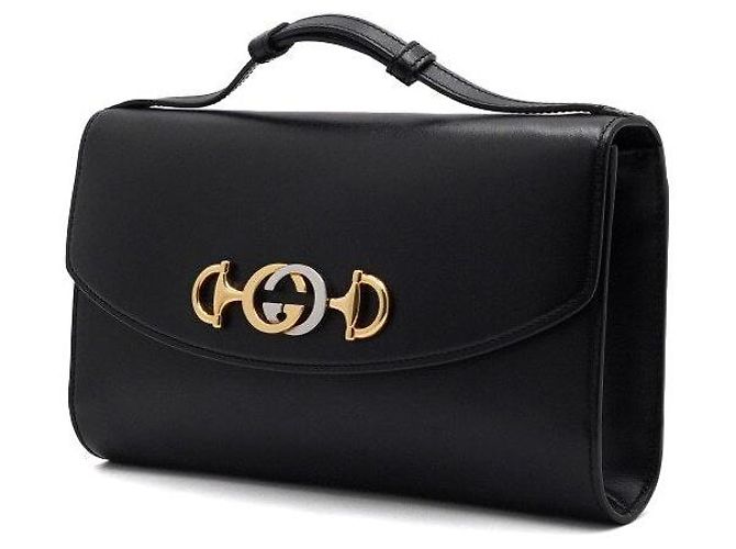 Gucci Borsa a tracolla e spalla Jumi Interlocking Small Chain con morsetto nero - vista 2