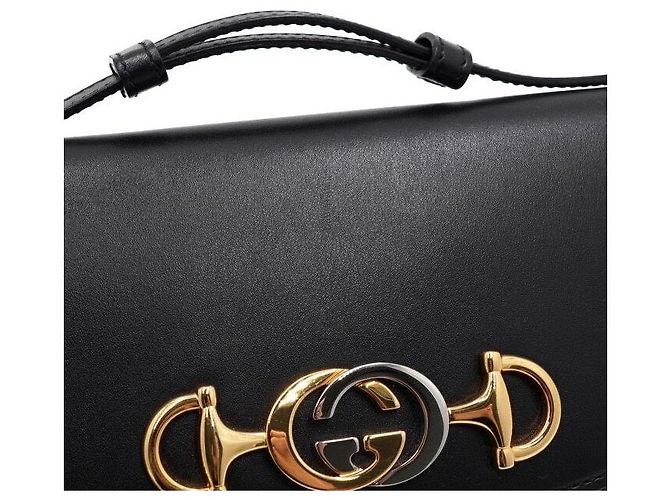 Gucci Borsa a tracolla e spalla Jumi Interlocking Small Chain con morsetto nero - vista 9