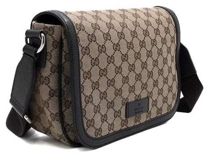 Gucci Borsa a tracolla con patta GG Canvas per uomo e donna - vista 3