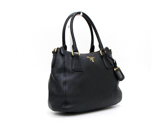Prada Vitello Phynx Gold Logo Tote Bag und Schultertasche - Ansicht 3