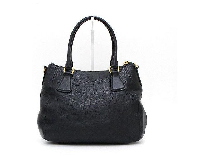 Prada Vitello Phynx Gold Logo Tote Bag und Schultertasche - Ansicht 4