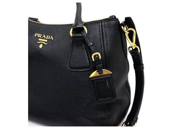 Prada Vitello Phynx Gold Logo Tote Bag und Schultertasche - Ansicht 9