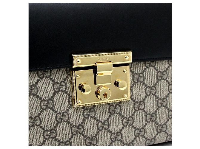 Padlock Gucci Supreme Borsa Tote con manico superiore e Borsa a tracolla con lucchetto Marrone - vista 10