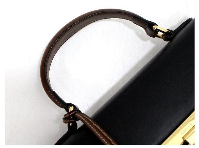 Padlock Gucci Supreme Borsa Tote con manico superiore e Borsa a tracolla con lucchetto Marrone - vista 12