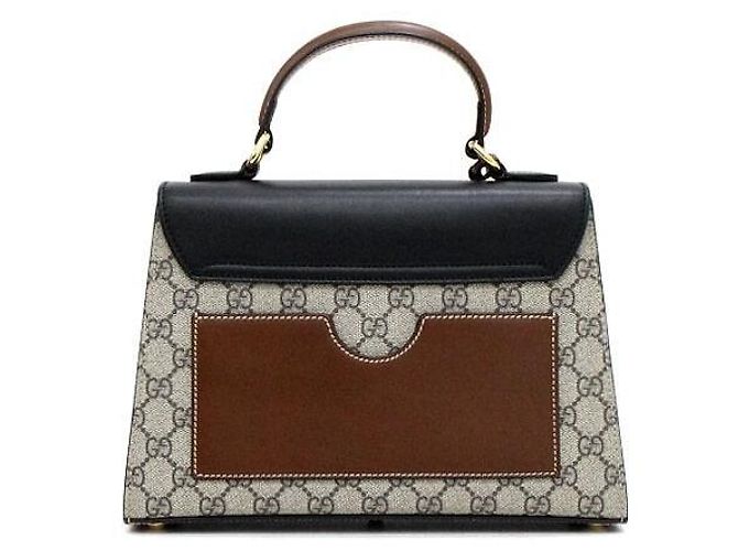 Padlock Gucci Supreme Borsa Tote con manico superiore e Borsa a tracolla con lucchetto Marrone - vista 5
