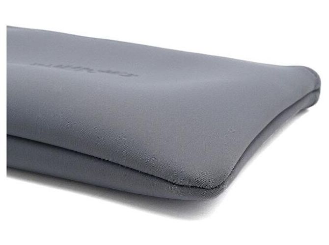 Hermès Borsa Clutch Pouch Small Case Marine in Neoprene e Nylon Grigio - vista 11