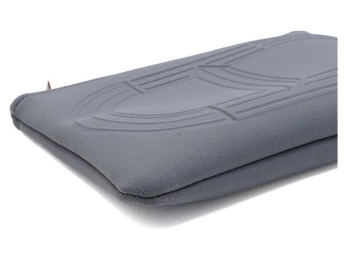 Hermès Borsa Clutch Pouch Small Case Marine in Neoprene e Nylon Grigio - vista 7