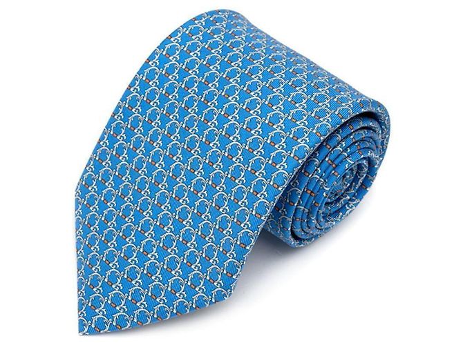 Salvatore Ferragamo Cravatta di seta Blu - vista 3