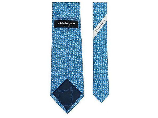 Salvatore Ferragamo Cravatta di seta Blu - vista 4