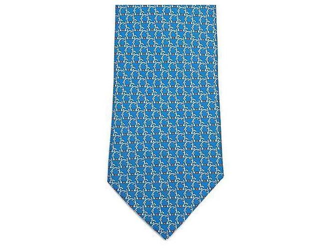 Salvatore Ferragamo Cravatta di seta Blu - vista 5