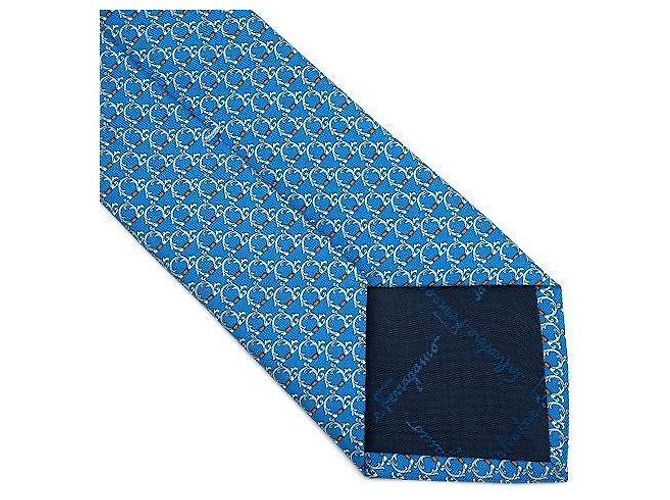 Salvatore Ferragamo Cravatta di seta Blu - vista 6