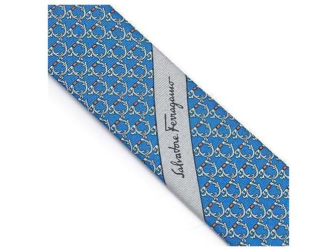 Salvatore Ferragamo Cravatta di seta Blu - vista 7