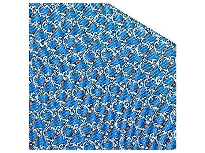 Salvatore Ferragamo Cravatta di seta Blu - vista 8
