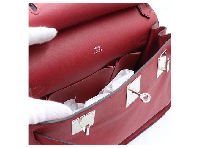 Hermès Borsa a spalla e crossbody Loose Swift Rosso - vista 6
