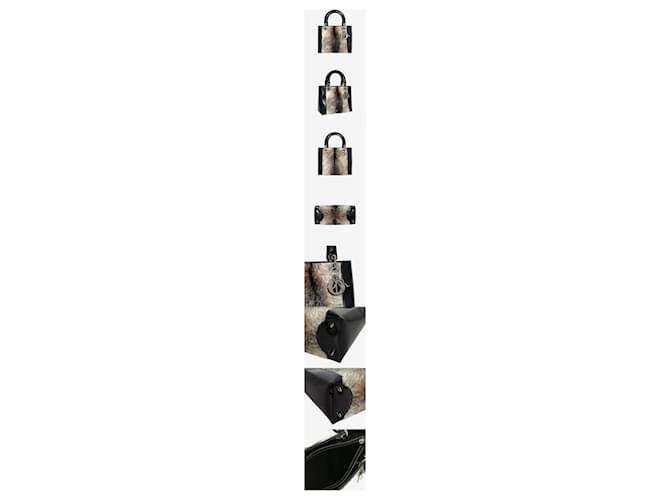 Dior Lady Schulter-Tote-Bag aus Wildleder Medium Schwarz - Ansicht 2