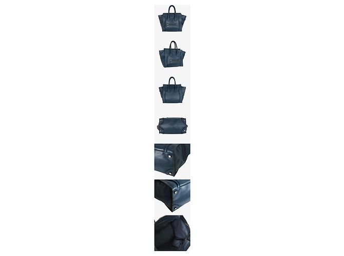 Céline Bolso Micro Tote Luggage Navy - vista 2