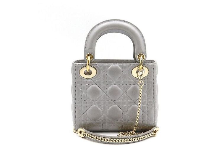 Borsa Lady Dior Mini Tote con tracolla a catena dorata Marrone - vista 4