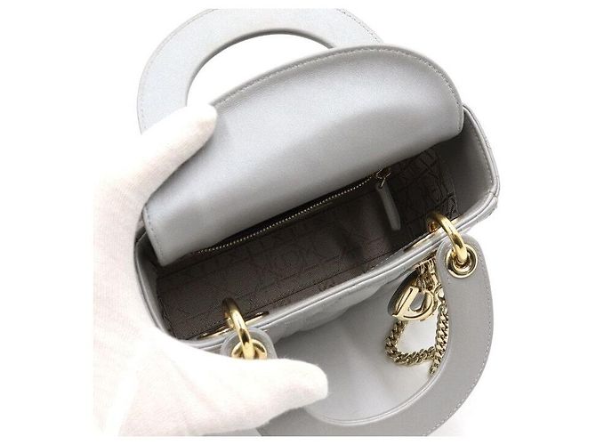 Borsa Lady Dior Mini Tote con tracolla a catena dorata Marrone - vista 5