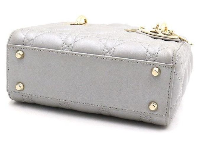 Borsa Lady Dior Mini Tote con tracolla a catena dorata Marrone - vista 6