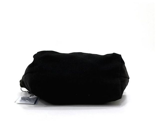 Chanel Pouch in tela nera con logo iniziale - vista 6