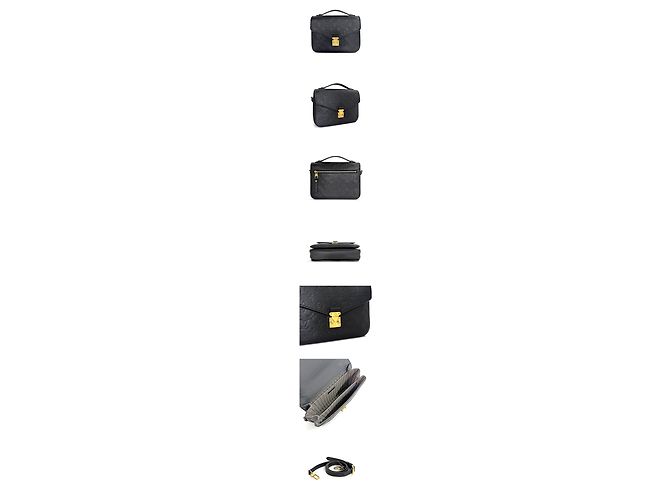 Louis Vuitton Borsa Tote Pochette Metis Monogram Nera Nero - vista 2