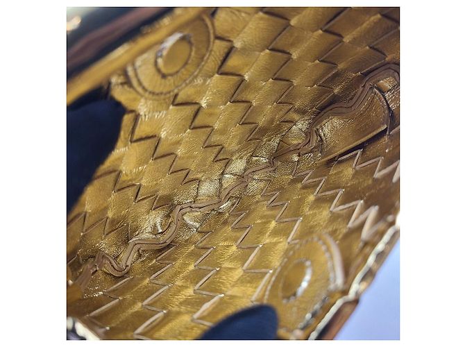 Bottega Veneta Borsa a tracolla Sardine oro, mai usata D'oro - vista 10