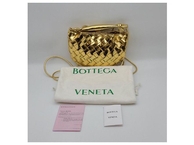 Bottega Veneta Borsa a tracolla Sardine oro, mai usata D'oro - vista 11