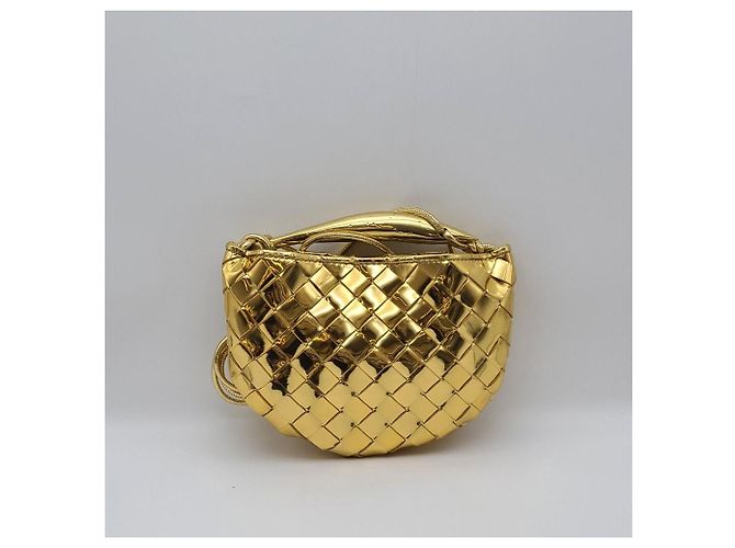 Bottega Veneta Borsa a tracolla Sardine oro, mai usata D'oro - vista 6