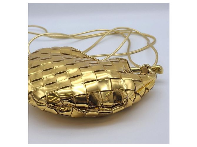 Bottega Veneta Borsa a tracolla Sardine oro, mai usata D'oro - vista 8