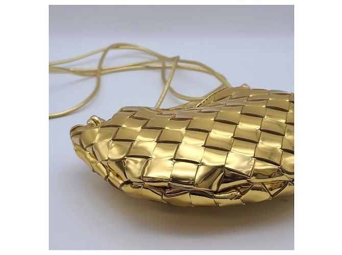 Bottega Veneta Borsa a tracolla Sardine oro, mai usata D'oro - vista 9