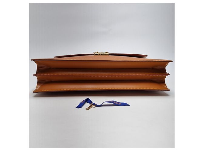 Louis Vuitton Borsetta in pelle Camel Marrone - vista 13