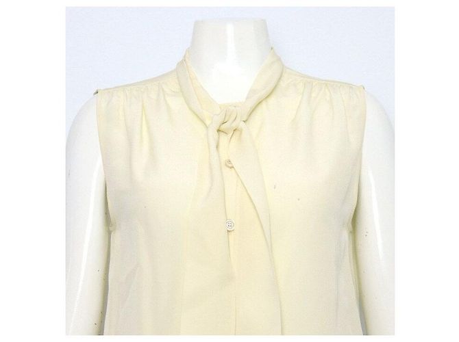 Gucci Blusa sin mangas para mujer con lazo de seda - vista 2