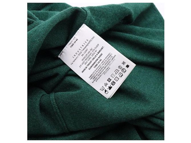 Moncler Grünes Strick-T-Shirt für Damen mit Logo am Arm - Ansicht 6