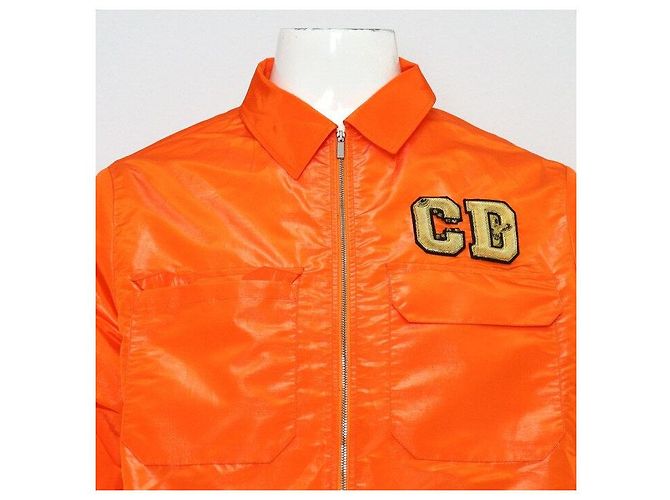 Dior Kenny Scharf Herren-Hemdjacke aus orangefarbenem Nylon mit CD-Logo - Ansicht 2