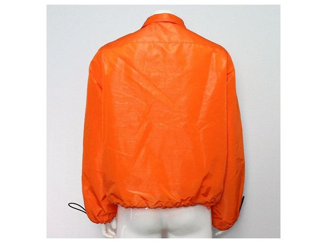 Dior Kenny Scharf Herren-Hemdjacke aus orangefarbenem Nylon mit CD-Logo - Ansicht 4