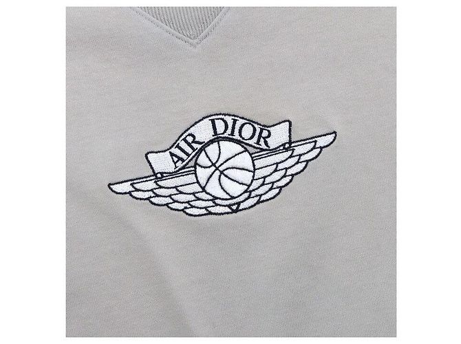 Dior Air Jordan T-Shirt für Herren aus Baumwolle, hellgrau Braun - Ansicht 6