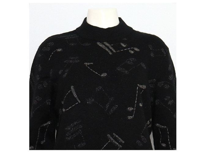 Saint Laurent Strickware für Damen mit schwarzen Perlen-Details - Ansicht 2