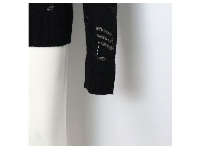 Saint Laurent Strickware für Damen mit schwarzen Perlen-Details - Ansicht 3