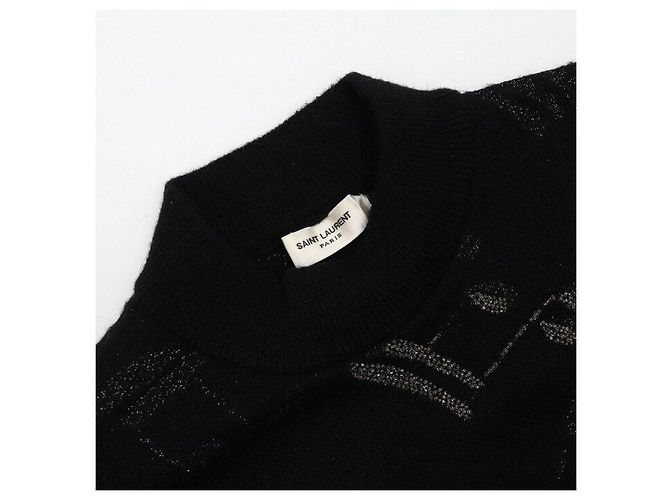 Saint Laurent Strickware für Damen mit schwarzen Perlen-Details - Ansicht 5