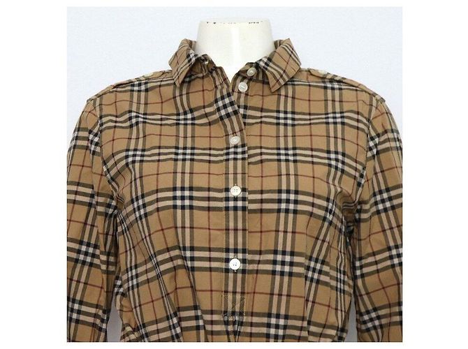 Burberry Abito tunica a quadri in cotone - vista 2