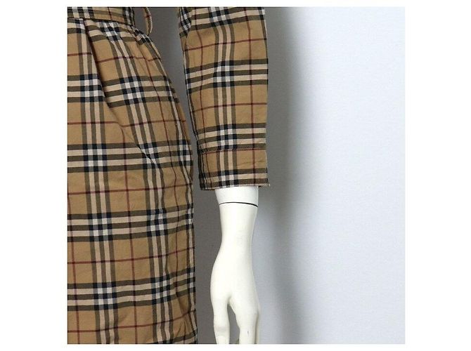 Burberry Abito tunica a quadri in cotone - vista 3