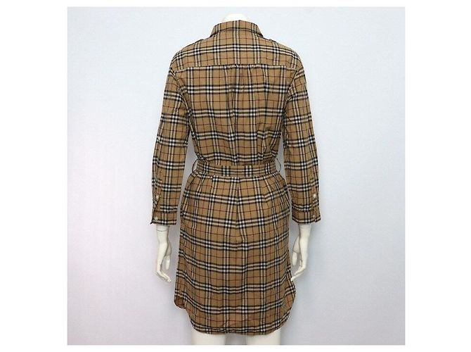 Burberry Abito tunica a quadri in cotone - vista 4